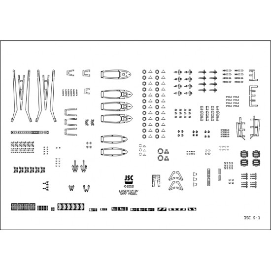 Detale laserowe do krążownika ADMIRAL HIPPER lub BLÜCHER (JSC 005-L)