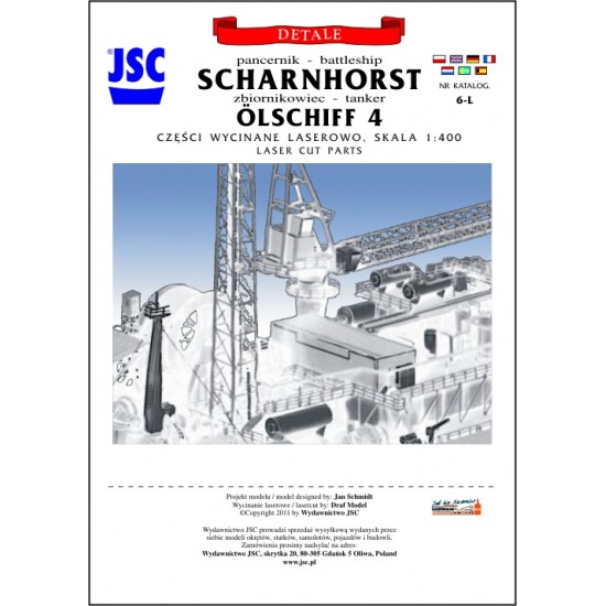 Detale laserowe do pancernika SCHARNHORST i zbiornikowca ÖLSCHIFF (JSC 006L)