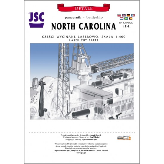 Detale laserowe do pancernika NORTH CAROLINA (JSC 012-L)