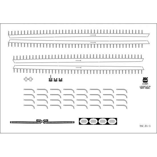 Detale laserowe do statku pasażerskiego MAURETANIA (JSC 021-L)