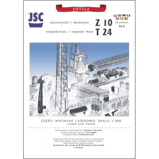 Detale laserowe do niszczycieli Z 10 i T 24 (JSC 031L)