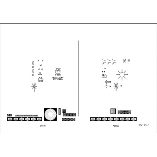 Detale laserowe do niszczycieli PIORUN i ORKAN (JSC 033-L)