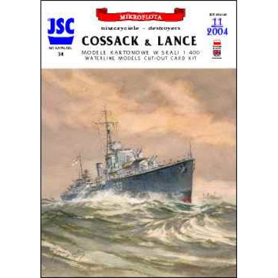 Brytyjskie niszczyciele COSSACK i LANCE (JSC 034)