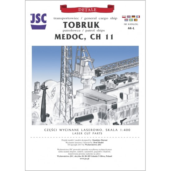 Detale laserowe do modeli TOBRUK, MEDOC, CH 11 (JSC 044L)