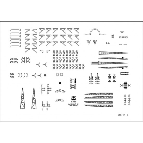 Detale laserowe do pancernika YAMATO (JSC 049-L)