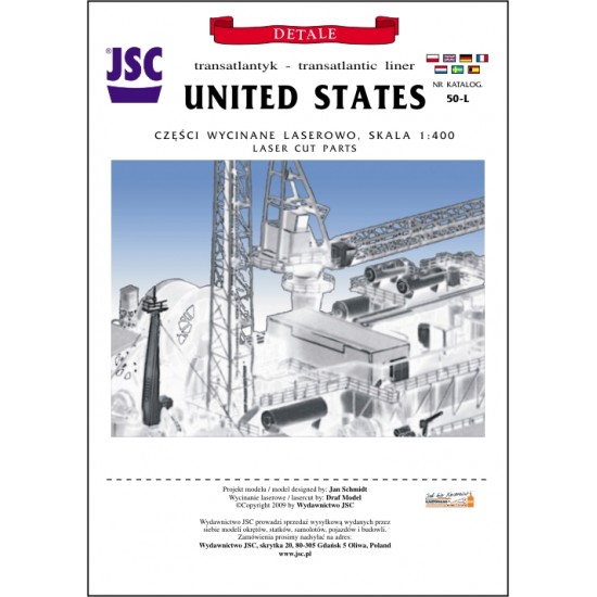 Detale laserowe do statku pasażerskiego UNITED STATES (JSC 050-L)
