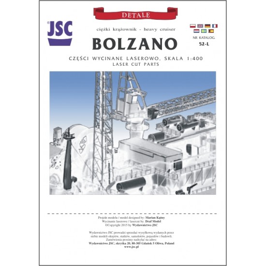 Detale laserowe do ciężkiego krążownika BOLZANO (JSC 52-L) Detale laserowe do ciężkiego krążownika BOLZANO (JSC 52-L)