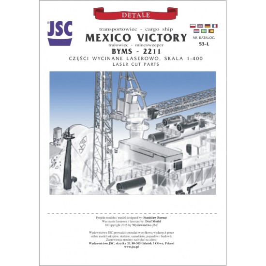 Detale laserowe do transportowca MEXICO VICTORY oraz trałowca BYMS (JSC 53-L)