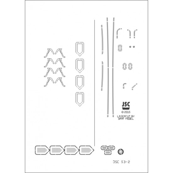 Detale laserowe do transportowca MEXICO VICTORY oraz trałowca BYMS (JSC 53-L)