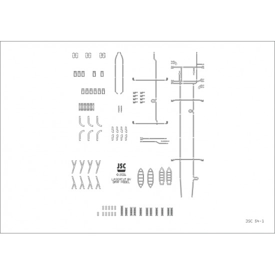 Detale laserowe do modelu ZELOS lub ZAWRAT (JSC 054L) Detale laserowe do modelu ZELOS lub ZAWRAT (JSC 054L)