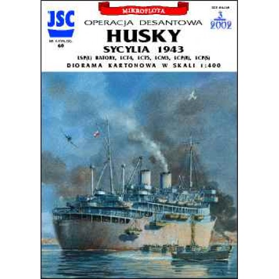 Diorama HUSKY + plansza morska (350 x 240 mm) (JSC 060)