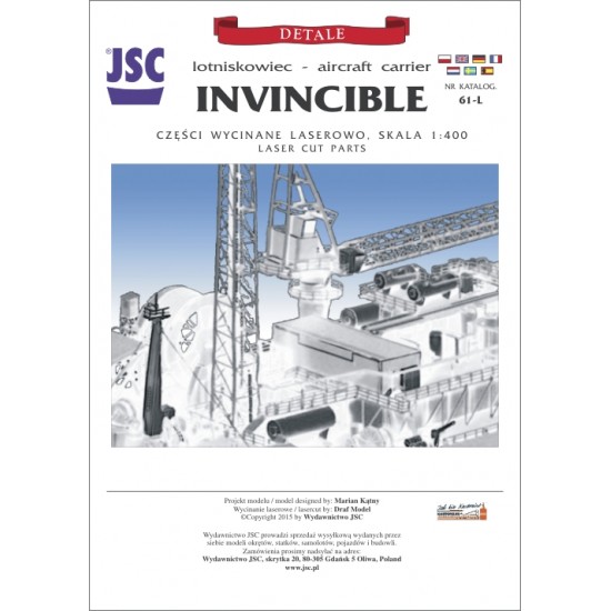 Detale laserowe do modelu lotniskowca INVINCIBLE (JSC 061L)