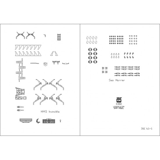 Detale laserowe do modelu lotniskowca INVINCIBLE (JSC 061L)