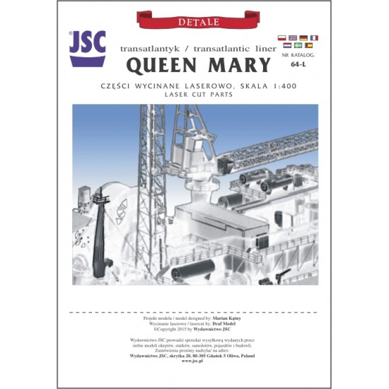 Detale laserowe do  modelu transatlantyka QUEEN MARY (JSC 064L)