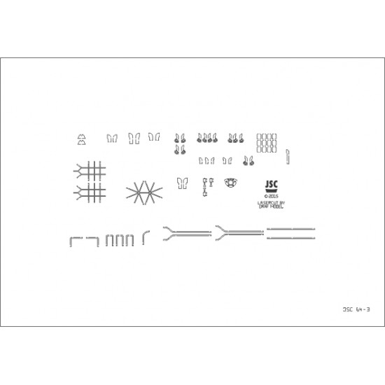 Detale laserowe do  modelu transatlantyka QUEEN MARY (JSC 064L)