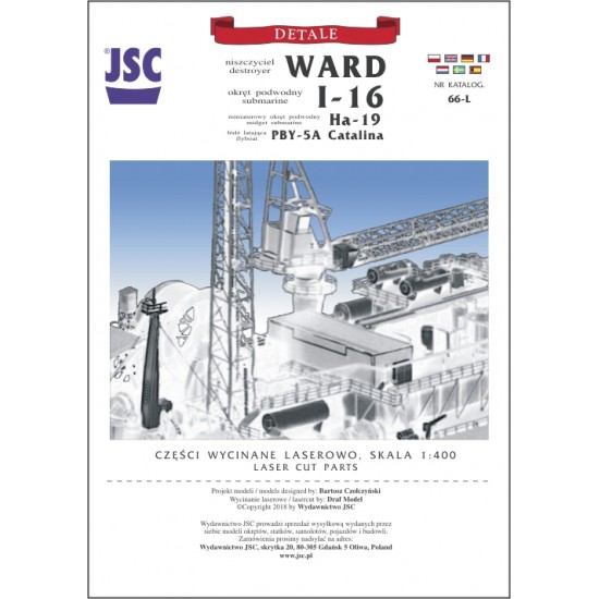 Detale laserowe do modeli WARD, I-16, Ha-19, PBY-5A Catalina (JSC 066-L) Detale laserowe do modeli WARD, I-16, Ha-19, PBY-5A Catalina (JSC 066-L)