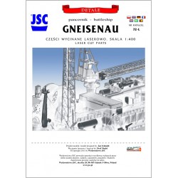 Detale laserowe do  modelu pancernika GNEISENAU (JSC 072-L)