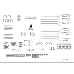 Detale laserowe do  modelu pancernika GNEISENAU (JSC 072-L)