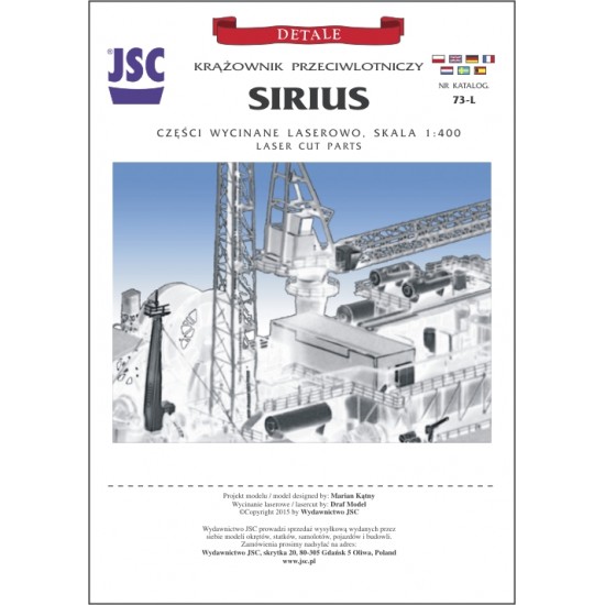 Detale laserowe do krążownika przeciwlotniczego SIRIUS w skali 1:400 (JSC 73-L)