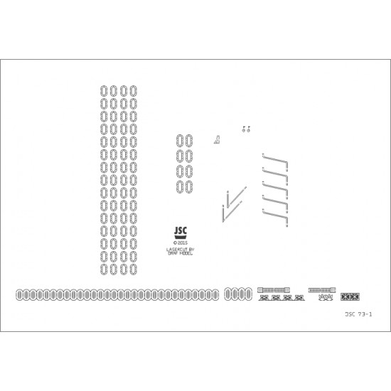 Detale laserowe do krążownika przeciwlotniczego SIRIUS w skali 1:400 (JSC 73-L)