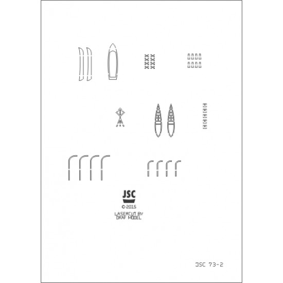 Detale laserowe do krążownika przeciwlotniczego SIRIUS w skali 1:400 (JSC 73-L)