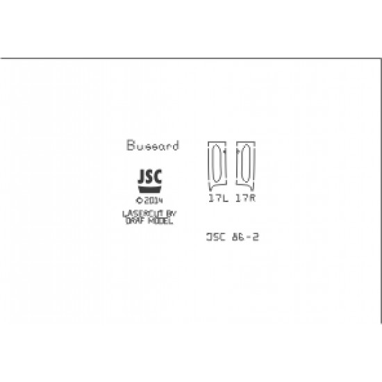 Detale laserowe do modeli BUSSARD / FALKE, U117, BV 138, BV 238 (JSC 086L)