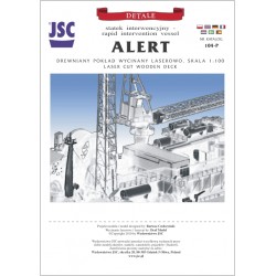 Drewniany pokład wycinany laserowo do statku interwencyjnego ALERT (JSC 104P)