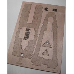 Drewniany pokład wycinany laserowo do berkentyny POGORIA (JSC 106P)