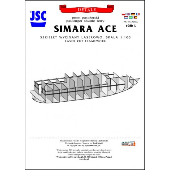 Szkielet wycięty laserem do szwedzkiego promu pasażerskiego SIMARA ACE (JSC 108b-L)