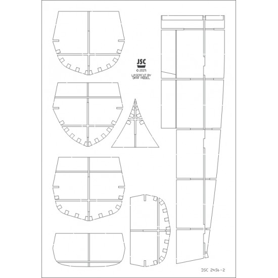 Szkielet wycięty laserem do korwety HASANUDDIN (JSC 245b-L)