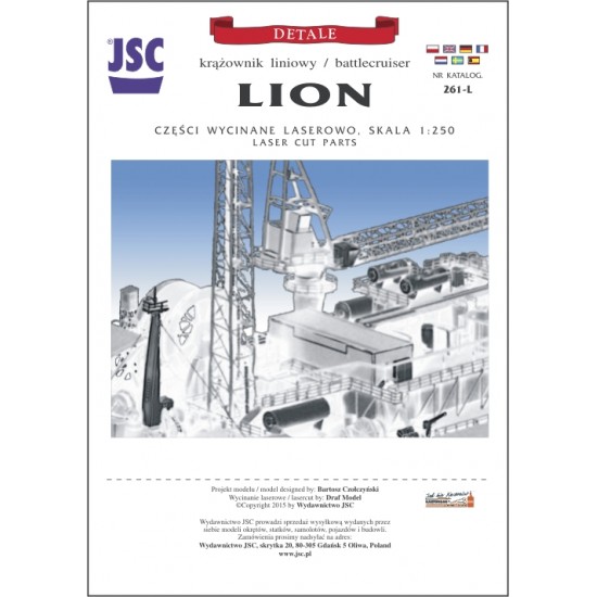 Detale laserowe do brytyjskiego krążownika liniowego LION (JSC 261-L)