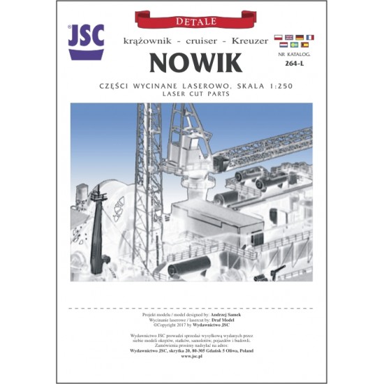 Detale laserowe do rosyjskiego krążownika NOWIK (JSC 264-L) Detale laserowe do rosyjskiego krążownika NOWIK (JSC 264-L)