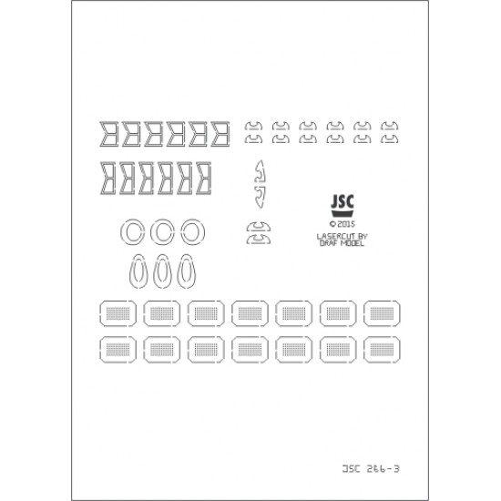 Detale laserowe do S.M.S. DERFFLINGER (JSC 266L)