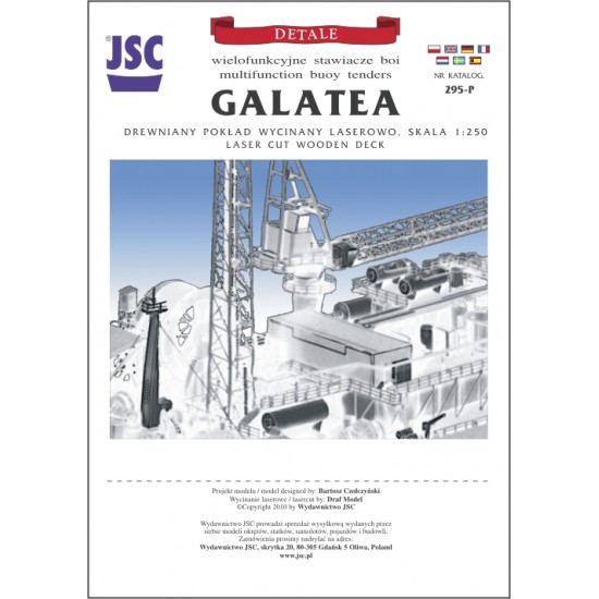 Drewniany pokład wycinany laserowo do modelu GALATEA (JSC 295P)