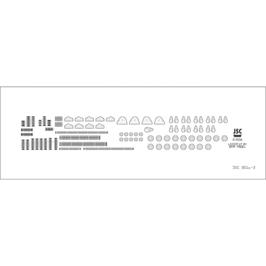 Części wycinane laserowo do modelu CHEVRON NEDERLAND (JSC 301aL) Części wycinane laserowo do modelu CHEVRON NEDERLAND (JSC 301aL)