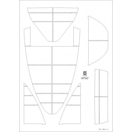 Części wycinane laserowo do modelu CHEVRON NEDERLAND (JSC 301bL)