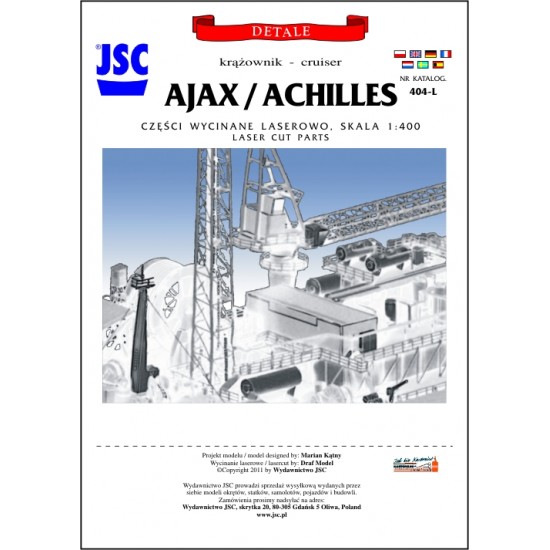 Detale laserowe do krążownika AJAX lub ACHILLES (JSC 404-L)