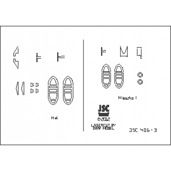 Detale laserowe do statków MIESZKO I i HEL (JSC 406-L)