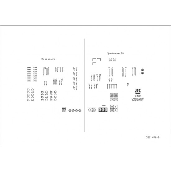 Detale laserowe do modeli RIO DE JANEIRO (JSC 408-L) Detale laserowe do modeli RIO DE JANEIRO (JSC 408-L)