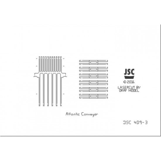 Detale laserowe do modeli SHEFFIELD, ATLANTIC CONVEYOR (JSC 409-L)