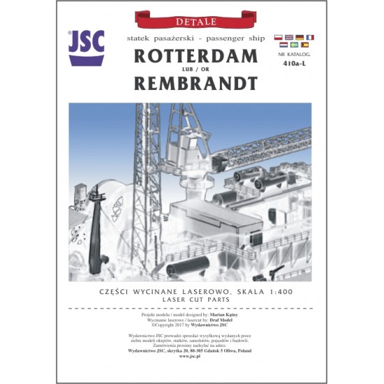 Detale laserowe do statku ROTTERDAM lub REMBRANDT (JSC 410a-L)