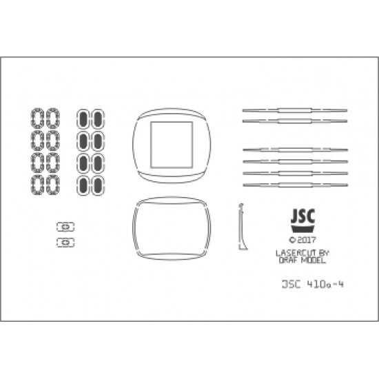 Detale laserowe do statku ROTTERDAM lub REMBRANDT (JSC 410a-L)