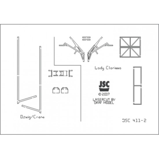 Detale laserowe do statku LADY CLARISSA (JSC 411-L)