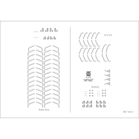 Detale laserowe do modeli ANDREA DORIA & STOCKHOLM (JSC 412L)