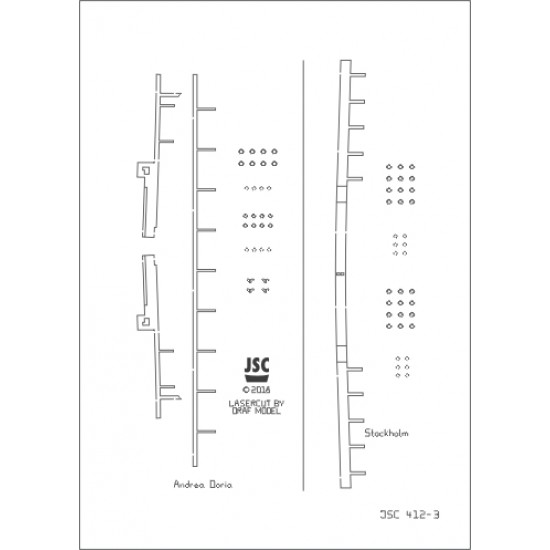 Detale laserowe do modeli ANDREA DORIA & STOCKHOLM (JSC 412L)