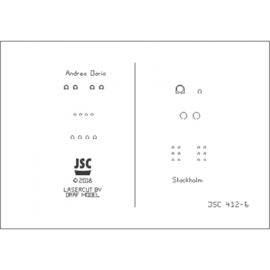 Detale laserowe do modeli ANDREA DORIA & STOCKHOLM (JSC 412L)