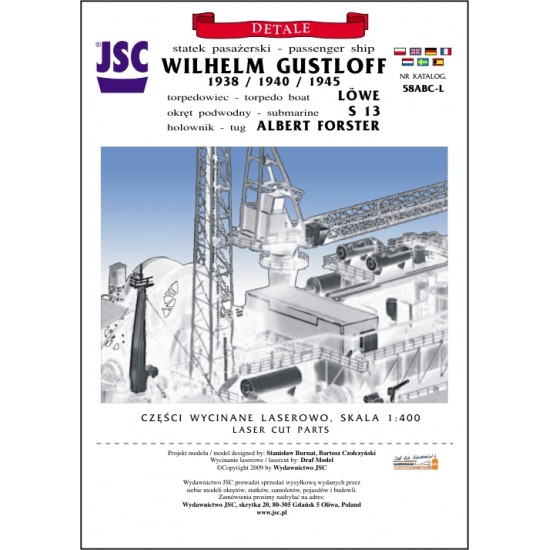 Detale laserowe do okrętów: WILHELM GUSTLOFF (1938/1940) (JSC 058C-L)