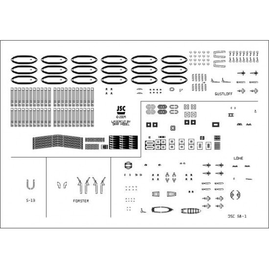 Detale laserowe do okrętów: WILHELM GUSTLOFF (1938/1940) (JSC 058C-L)