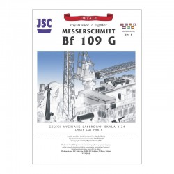 Szkielet wycięty laserem do modelu Messerschmitt Bf 109G (JSC 601L) Szkielet wycięty laserem do modelu Messerschmitt Bf 109G (JSC 601L)