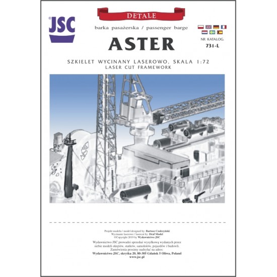 Szkielet wycięty laserem do modelu ASTER (JSC 731L)